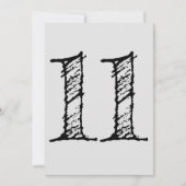 cijfer 11 nummer elf groot manuscript kaart (Voorkant)