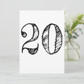 cijfer 20 20 gigantisch manuscript kaart (Staand voorkant)