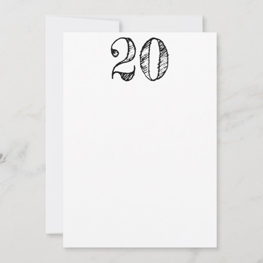 cijfer 20 20 gigantisch manuscript kaart (Achterkant)