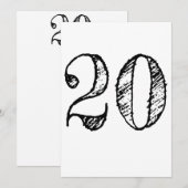 cijfer 20 20 gigantisch manuscript kaart (Voorkant / Achterkant)