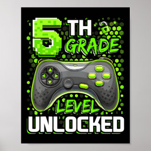 Cijfer 5 Ontgrendeld Gamen Gamer Jongens Ck naar S Poster