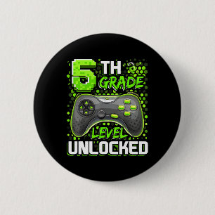 Cijfer 5 Ontsloten Gaming Gamer Jongens Ck Naar S Ronde Button 5,7 Cm