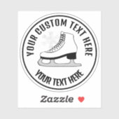 Cijfer Schaats-pictogram aangepaste vinylSticker Sticker (Vel)
