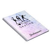 Cijfer schaatsen notitieboek - Roze naar blauw I h (Rechterzijde)