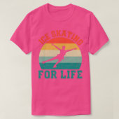 Cijfer skater grappig schaats voor wintersporten t-shirt (Design voorkant)