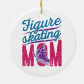 Cijfer Skating Mama Ice Skating Mama Keramisch Ornament (Achterkant)