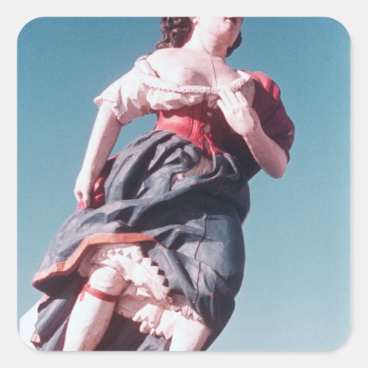 Cijfer van het onbekende zeilschip vierkante sticker (Voorkant)