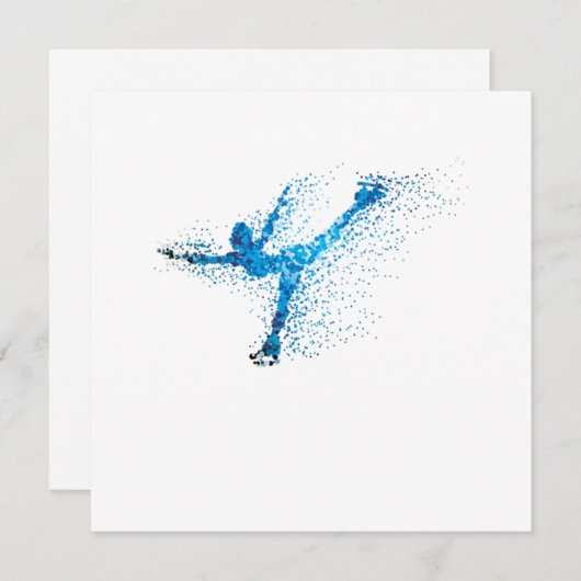 Cijfer wintersportgeschenk kaart (Voorkant / Achterkant)