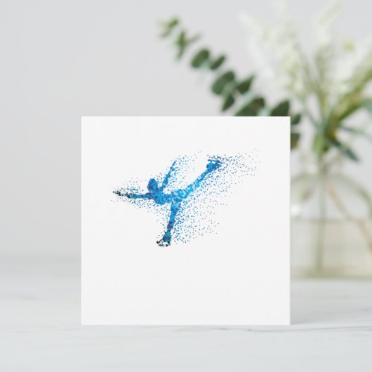 Cijfer wintersportgeschenk kaart (Staand voorkant)