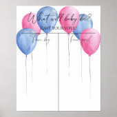 Cijferballonnen geslacht onthulling Jongen of Meis Poster (Voorkant)