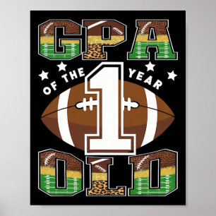 Cijfergemiddelde van de 1 jaar oude voetbal 1e jaa poster