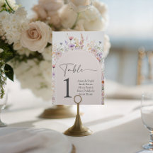 Cijferkaarten voor Little Wildflower Baby Shower