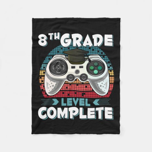 Cijferniveau Compleet Gamer 8e klas afstudeergesch Fleece Deken (Voorkant)