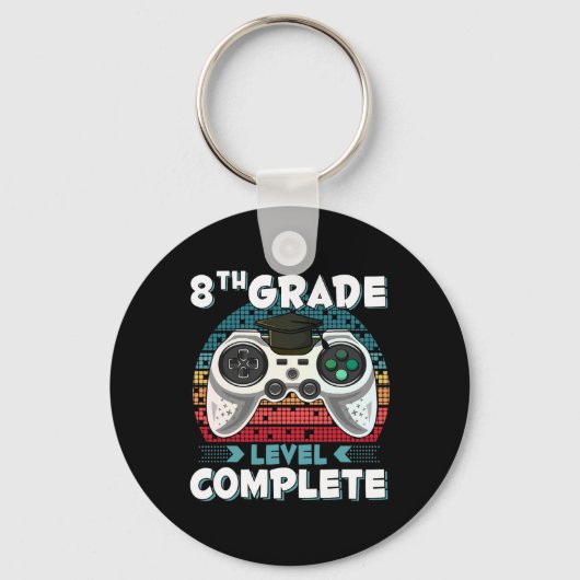 Cijferniveau Compleet Gamer 8e klas afstudeergesch Sleutelhanger (Voorkant)
