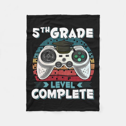 Cijferniveau Complete Gamer 5e klas afstudeergesch Fleece Deken (Voorkant)