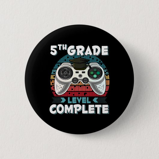 Cijferniveau Complete Gamer 5e klas afstudeergesch Ronde Button 5,7 Cm (Voorkant)