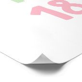 Cijfers 0-20 Kleuter Muur Kunst Poster (Hoek)