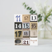 Cijfers 2 briefkaart (Staand voorkant)