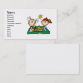 Cijfers aankruisen in Sandbox-Visitekaartjes Visitekaartje (Voorkant / Achterkant)