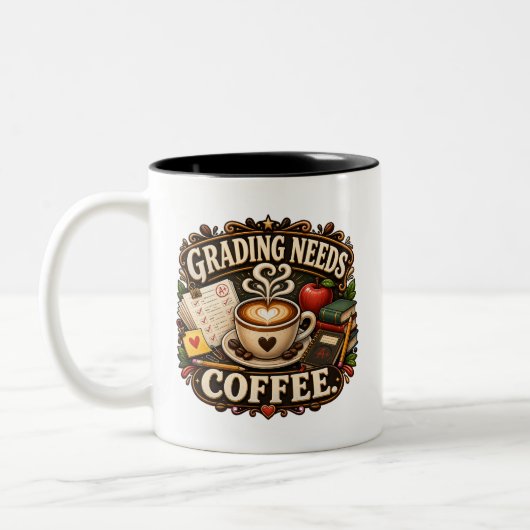 Cijfers Cijferen Koffie Docent Mok (Links)