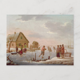 Cijfers die in een Landschap van de Winter Briefkaart