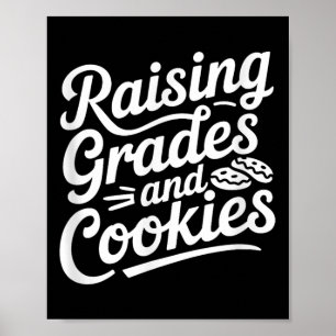 Cijfers en koekjes verhogen poster