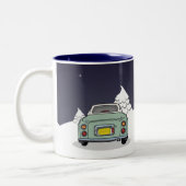 Cijfers Figmas Holiday Green Figaro Tweekleurige Koffiemok (Links)