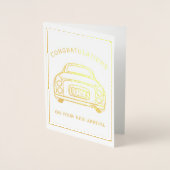 Cijfers Gefeliciteerd Car Folie Kaart (Voorkant)