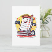 Cijfers geven is mijn cardio cadeau voor leraren kaart (Staand voorkant)