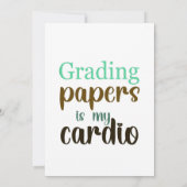 Cijfers geven is mijn cardio cadeau voor leraren kaart (Achterkant)