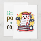 Cijfers geven is mijn cardio cadeau voor leraren kaart (Voorkant / Achterkant)