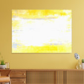 'Cijfers' Grijs en Geel Abstract Art Canvas Print (Insitu (Woonkamer))