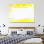 'Cijfers' Grijs en Geel Abstract Art Canvas Print (Insitu (Slaapkamer))