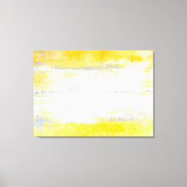 'Cijfers' Grijs en Geel Abstract Art Canvas Print