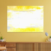 'Cijfers' Grijs en Geel Abstract Art Canvas Print (Insitu (Woonkamer))