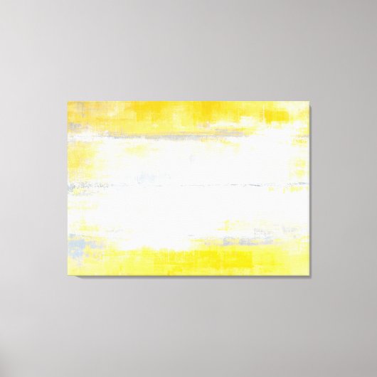 'Cijfers' Grijs en Geel Abstract Art Canvas Print (Voorkant)