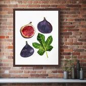 Cijfers Herfst Fruity Waterverf Art Poster
