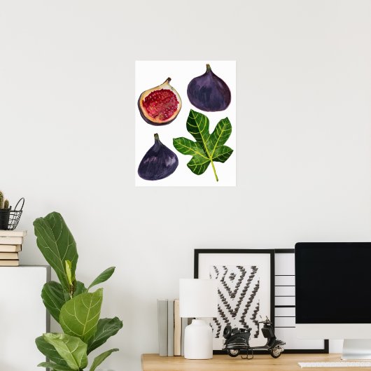 Cijfers Herfst Fruity Waterverf Art Poster (Thuiskantoor)