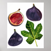 Cijfers Herfst Fruity Waterverf Art Poster (Voorkant)