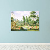 Cijfers in de ronden van een Huis van het land Canvas Afdruk (Insitu (Houten vloer))