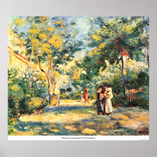 Cijfers in de tuin van Pierre Renoir Poster (Voorkant)