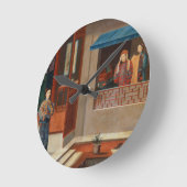 Cijfers in een kleedkamer binnenin ronde klok (Hoek)