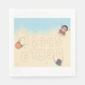 Cijfers in het zand servet (Voorkant)