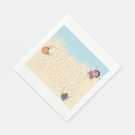 Cijfers in het zand servet (Hoek)