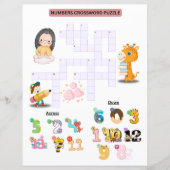 Cijfers Kruiswoordpuzzel voor Kinderen Leuk Leren (Voorkant)