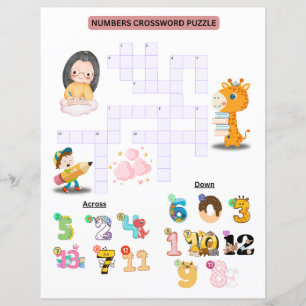 Cijfers Kruiswoordpuzzel voor Kinderen Leuk Leren