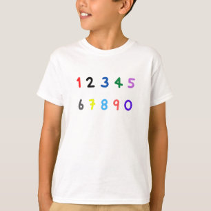 cijfers leren t-shirt