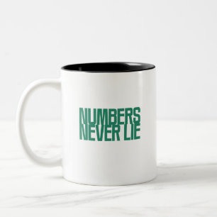 Cijfers Liegen Nooit Data Waarheidzoeker Design Tweekleurige Koffiemok
