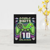 Cijfers Niveau 10 Ontgrendeld Videospel 10e Verjaa Kaart (Gele Bloem)