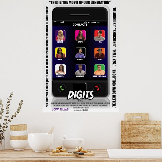 Cijfers - Poster van hoge kwaliteit (Keuken)